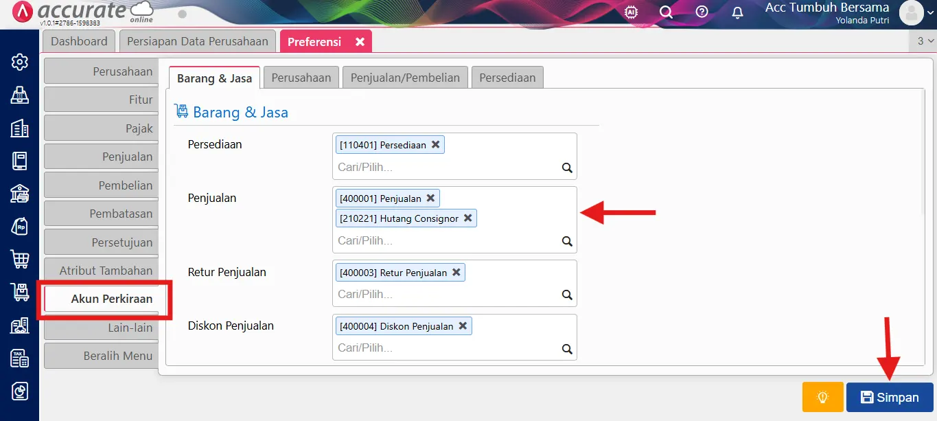 mencatat transaksi konsinyasi (pihak yang menerima titipan barang)